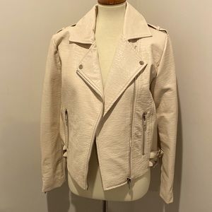 Medium - Moon River cream faux leather jacket